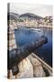 Cannon, Hydrofoil Boat, Harbor, Hydra Island, Greece-Ali Kabas-Stretched Canvas