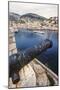 Cannon, Hydrofoil Boat, Harbor, Hydra Island, Greece-Ali Kabas-Mounted Photographic Print