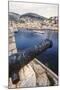 Cannon, Hydrofoil Boat, Harbor, Hydra Island, Greece-Ali Kabas-Mounted Photographic Print