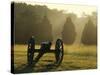 Cannon in Fog, Manassas National Battlefield Park, Virginia, USA-Charles Gurche-Stretched Canvas