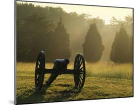 Cannon in Fog, Manassas National Battlefield Park, Virginia, USA-Charles Gurche-Mounted Premium Photographic Print