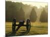 Cannon in Fog, Manassas National Battlefield Park, Virginia, USA-Charles Gurche-Mounted Photographic Print