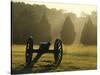 Cannon in Fog, Manassas National Battlefield Park, Virginia, USA-Charles Gurche-Stretched Canvas