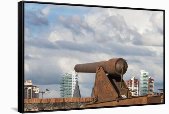 Cannon in Forte Do Castelo, Belem, Para State, Brazil-Keren Su-Framed Stretched Canvas