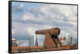 Cannon in Forte Do Castelo, Belem, Para State, Brazil-Keren Su-Framed Stretched Canvas