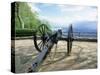 Cannon in Point Park Overlooking Chattanooga City, Chattanooga, Tennessee, United States of America-Gavin Hellier-Stretched Canvas