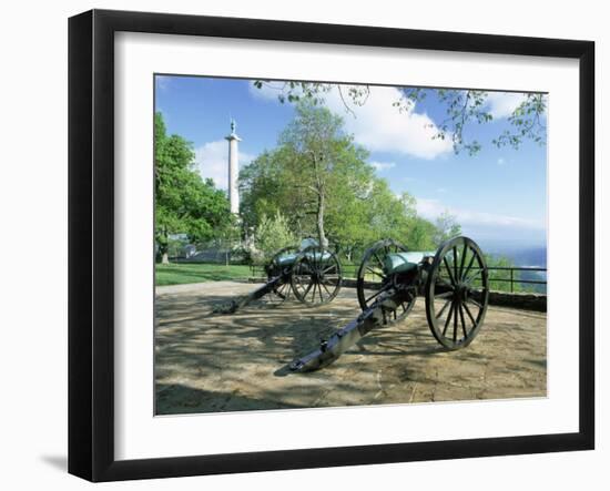 Cannon in Point Park Overlooking Chattanooga City, Chattanooga, Tennessee, United States of America-Gavin Hellier-Framed Photographic Print