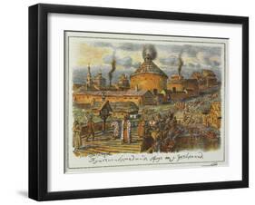 Cannon Laundry on the Neglinnaya River in the Xvii Century, 1918-Appolinari Mikhaylovich Vasnetsov-Framed Giclee Print