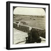 Cannon, Morro Castle, Havana, Cuba-Underwood & Underwood-Framed Photographic Print