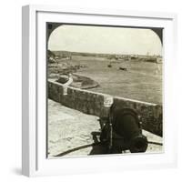 Cannon, Morro Castle, Havana, Cuba-Underwood & Underwood-Framed Photographic Print
