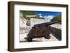 Cannon on the Great Wall, Ston, Dalmatian Coast, Croatia-Russ Bishop-Framed Photographic Print