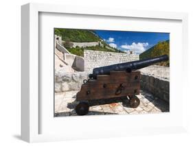 Cannon on the Great Wall, Ston, Dalmatian Coast, Croatia-Russ Bishop-Framed Photographic Print