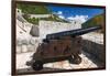 Cannon on the Great Wall, Ston, Dalmatian Coast, Croatia-Russ Bishop-Framed Photographic Print