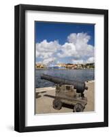 Cannon, Punda District, Willemstad, Curacao, Netherlands Antilles, West Indies, Caribbean-Richard Cummins-Framed Photographic Print