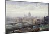 Cannon Street Railway Bridge and Southwark Bridge, London, 1892-John Crowther-Mounted Giclee Print