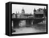 Cannon Street Railway Bridge and Station-null-Framed Stretched Canvas