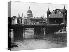 Cannon Street Railway Bridge and Station-null-Stretched Canvas