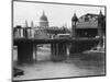 Cannon Street Railway Bridge and Station-null-Mounted Photographic Print