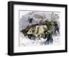 Cannon Taken From Fort Ticonderoga for Colonial Defense of Boston, 1775-1776-null-Framed Giclee Print