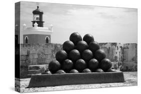 Cannonballs at El Morro San Juan Puerto Rico-null-Stretched Canvas