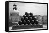 Cannonballs at El Morro San Juan Puerto Rico-null-Framed Stretched Canvas