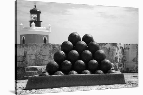 Cannonballs at El Morro San Juan Puerto Rico-null-Stretched Canvas