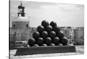 Cannonballs at El Morro San Juan Puerto Rico-null-Stretched Canvas