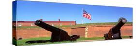 Cannons and Wall at Fort Mchenry National Monument, Baltimore, Maryland-null-Stretched Canvas