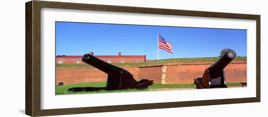 Cannons and Wall at Fort Mchenry National Monument, Baltimore, Maryland-null-Framed Photographic Print