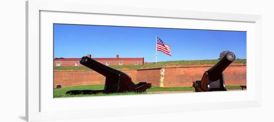 Cannons and Wall at Fort Mchenry National Monument, Baltimore, Maryland-null-Framed Photographic Print