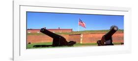 Cannons and Wall at Fort Mchenry National Monument, Baltimore, Maryland-null-Framed Photographic Print