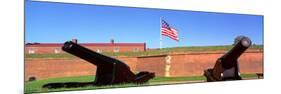 Cannons and Wall at Fort Mchenry National Monument, Baltimore, Maryland-null-Mounted Photographic Print