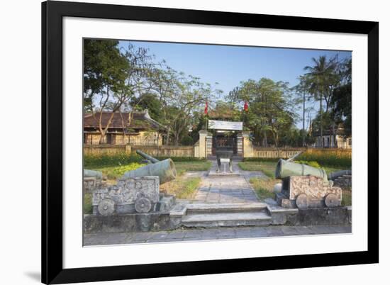 Cannons at Fine Arts Museum, Citadel, Hue, Thua Thien-Hue, Vietnam, Indochina, Southeast Asia, Asia-Ian Trower-Framed Photographic Print