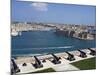 Cannons of Battery High on Defensive Wall of Valletta Protect Entrance to Grand Harbour, Malta-John Warburton-lee-Mounted Photographic Print