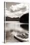 Canoe and Three Kayaks Sepia-Suzanne Foschino-Stretched Canvas