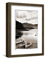 Canoe and Two Kayaks Sepia-Suzanne Foschino-Framed Photographic Print