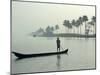 Canoe at Dawn on Backwaters, Alleppey District, Kerala, India, Asia-Annie Owen-Mounted Photographic Print