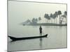 Canoe at Dawn on Backwaters, Alleppey District, Kerala, India, Asia-Annie Owen-Mounted Photographic Print