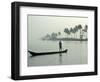 Canoe at Dawn on Backwaters, Alleppey District, Kerala, India, Asia-Annie Owen-Framed Photographic Print