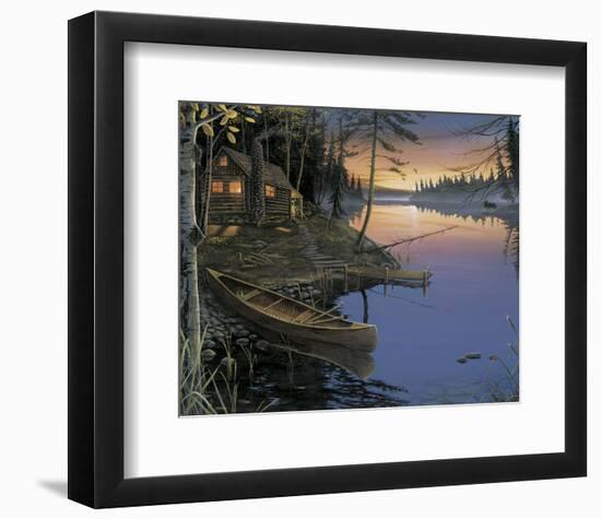 Canoe at the Cabin-Ervin Molnar-Framed Art Print