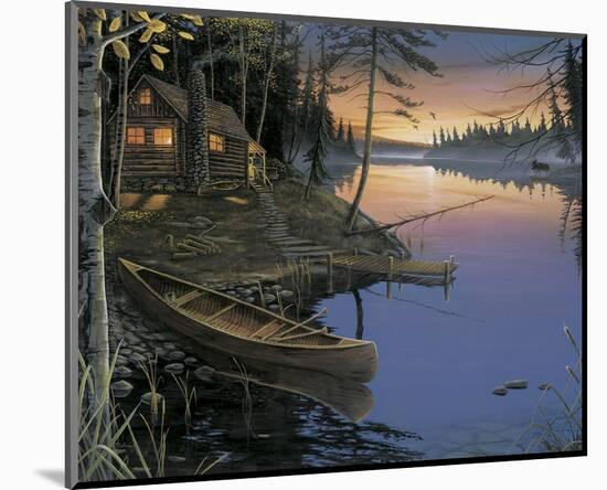 Canoe at the Cabin-Ervin Molnar-Mounted Art Print