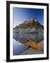 Canoe at the Lakeside, Bow Lake, Alberta, Canada-null-Framed Photographic Print