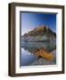 Canoe at the Lakeside, Bow Lake, Alberta, Canada-null-Framed Photographic Print