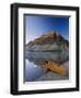 Canoe at the Lakeside, Bow Lake, Alberta, Canada-null-Framed Photographic Print