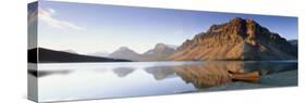 Canoe at the Lakeside, Bow Lake, Banff National Park, Alberta, Canada-null-Stretched Canvas