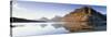 Canoe at the Lakeside, Bow Lake, Banff National Park, Alberta, Canada-null-Stretched Canvas