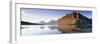 Canoe at the Lakeside, Bow Lake, Banff National Park, Alberta, Canada-null-Framed Premium Photographic Print