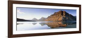 Canoe at the Lakeside, Bow Lake, Banff National Park, Alberta, Canada-null-Framed Photographic Print