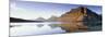 Canoe at the Lakeside, Bow Lake, Banff National Park, Alberta, Canada-null-Mounted Photographic Print