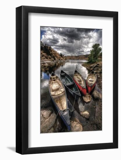 Canoe Break 2-Bob Larson-Framed Art Print